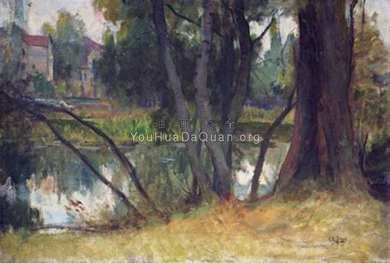 Paysage pres de sa maison de Fouras - 查尔斯·阿玛布尔·勒诺瓦